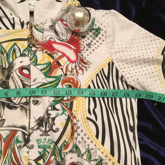 RARE FIND!! vintage y2k christian Audigier hoodie with satin hood! - Picture 16 of 17